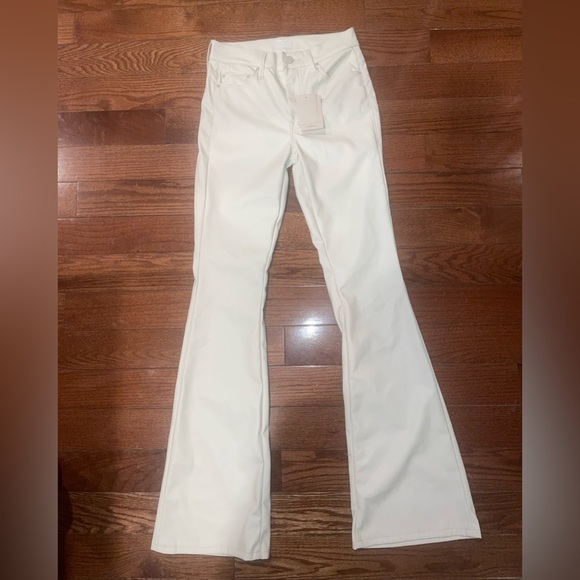 NWT MOTHER The Weekender Heel - Faux Leather in Wax on Wax off, Egret ✨ Sz 26 - Picture 7 of 15